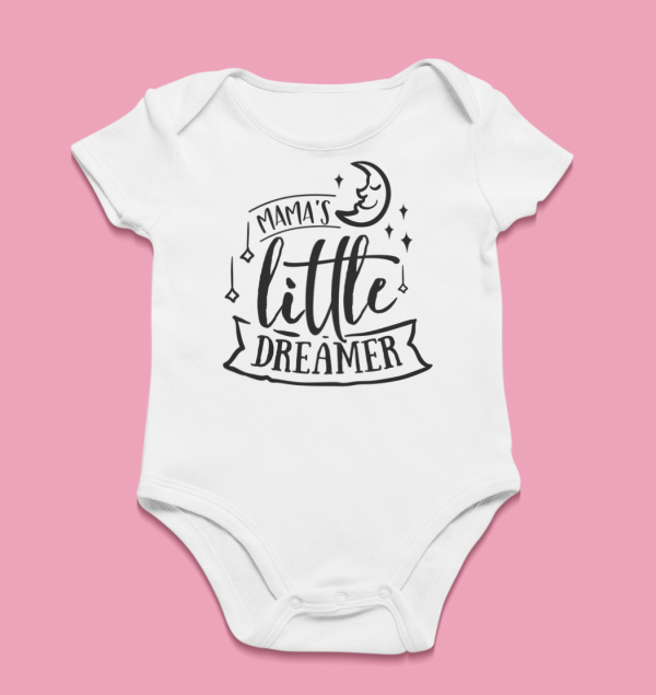 front view mockup of an onesie against a customizable background 25330 e1598893967596