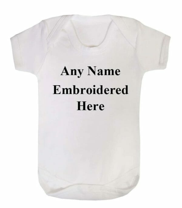 Personalised Embroidered Name Baby Vest